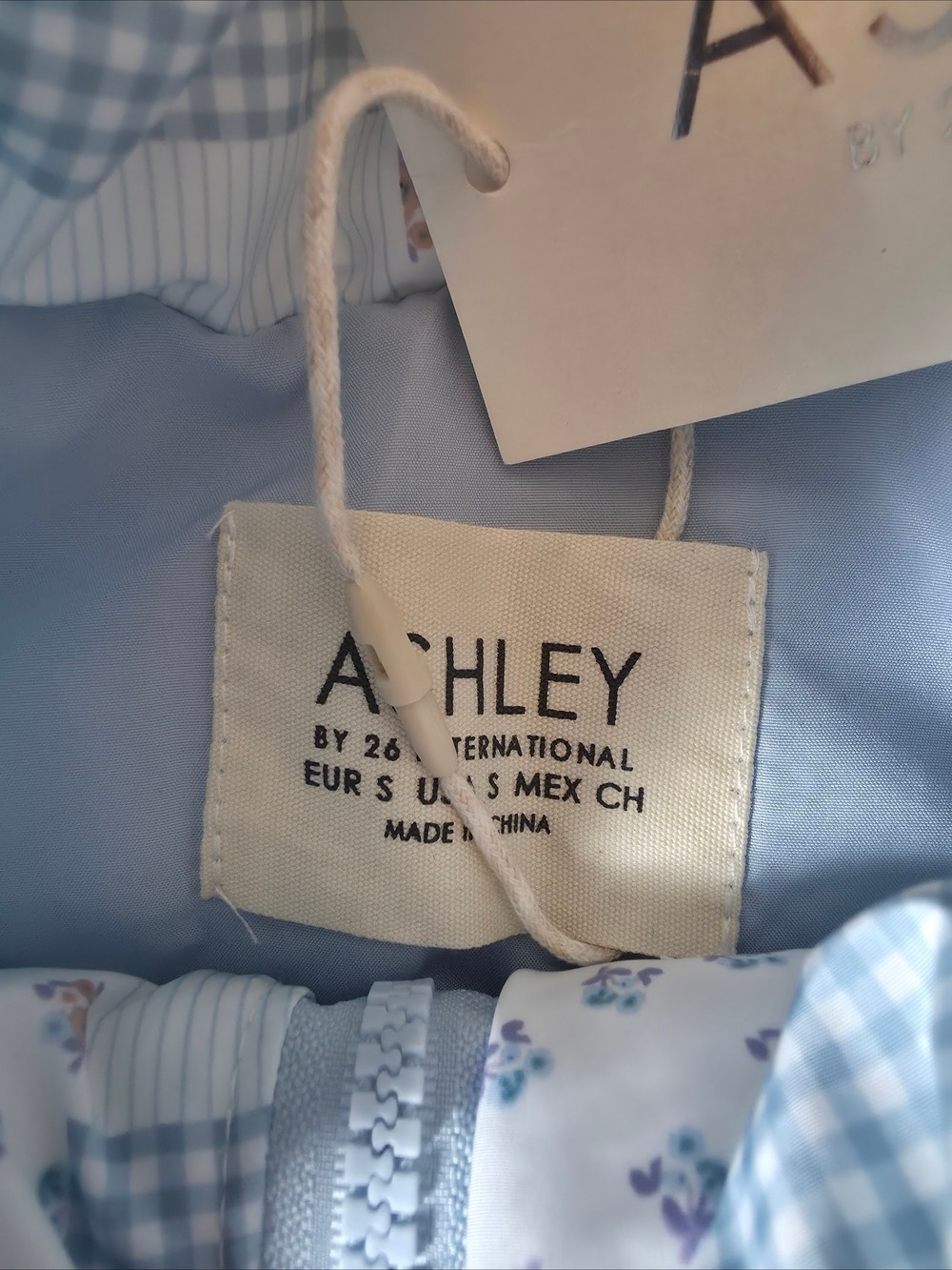 Ashley Light Blue Patch Quilted Vest NWT #JAC14 - Picture 11 of 12
